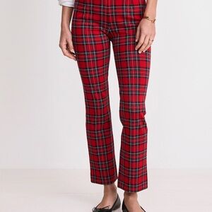 J. Crew Vibrant Red Plaid Pants